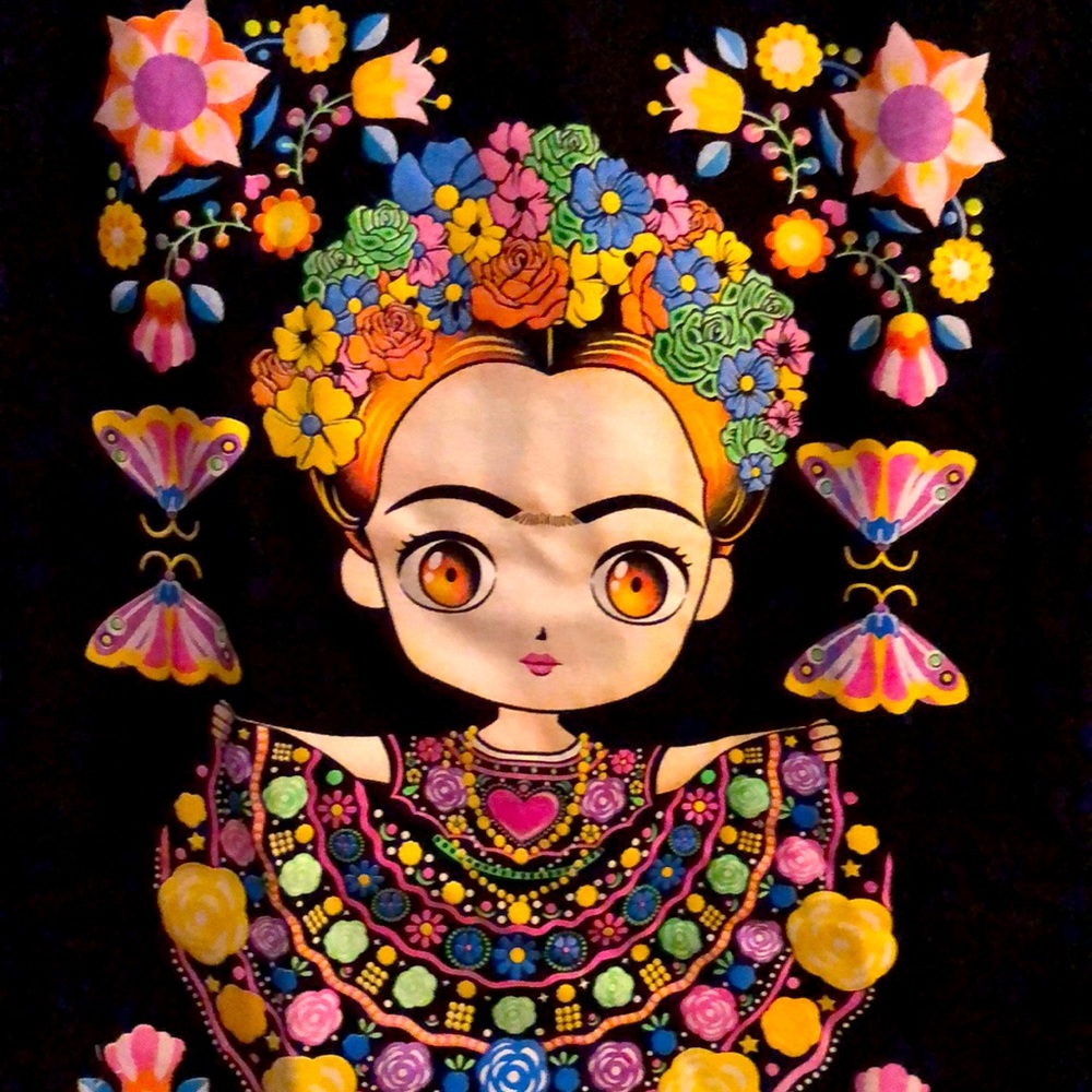 black  t-shirts frida kahlo   size medium